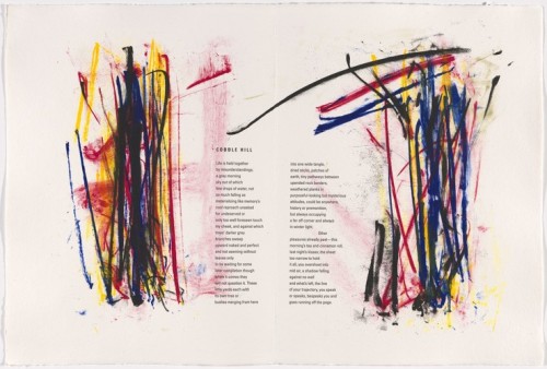Double page in-text plate (folios 5 verso and 6) from Poems, Joan Mitchell, 1992, MoMA: Drawings and