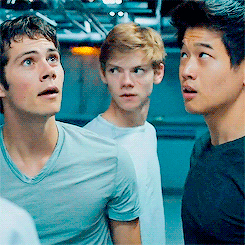 newtmos:  thomas and minho lowkey checking each other out ( •⌄• ू )✧ 
