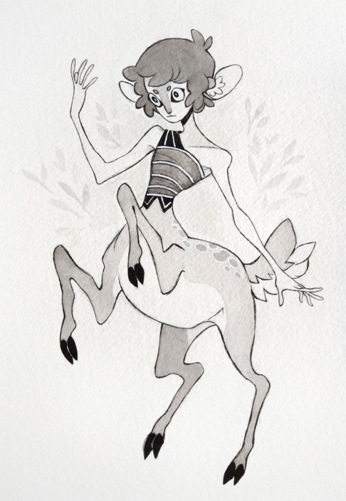 sticksandsharks: I’m doing Inktober over at my twitter, here are some ink+grey wash ones I mad