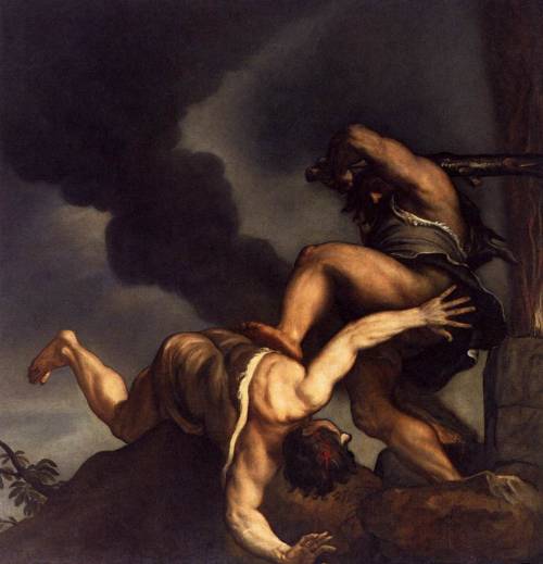artist-titian: Cain and Abel, 1544, TitianMedium: oil,panel
