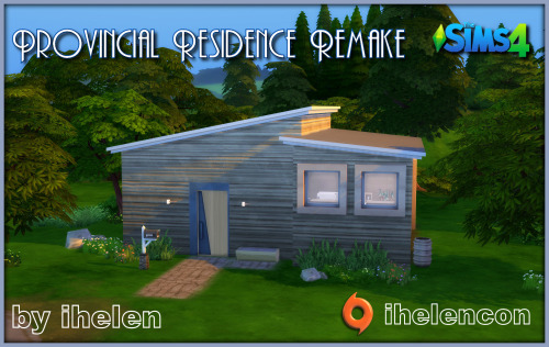 Provincial Residence Remake by ihelen Lot 30*20.  Starter house No CCDownload at ihelensims sit
