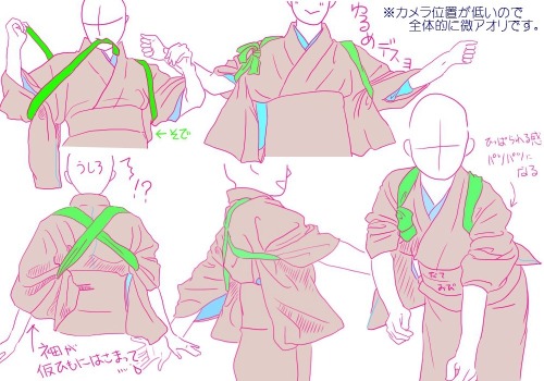 Kimono poses 1/3, by Mizunoe