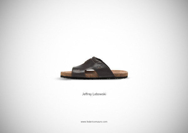 tastefullyoffensive:  Famous Shoes by Federico Mauro [via]Previously: Men Pin-Ups
