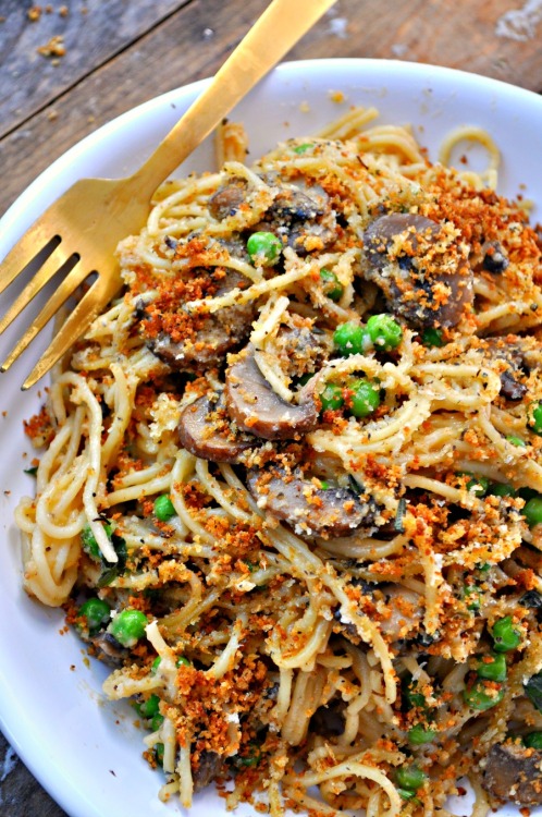 vegan-approved:Vegan One Pot Mushroom Tetrazzini 