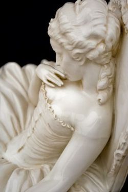 history-with-some-cake:  A beautiful 18th century marble statue of a sleeping women 