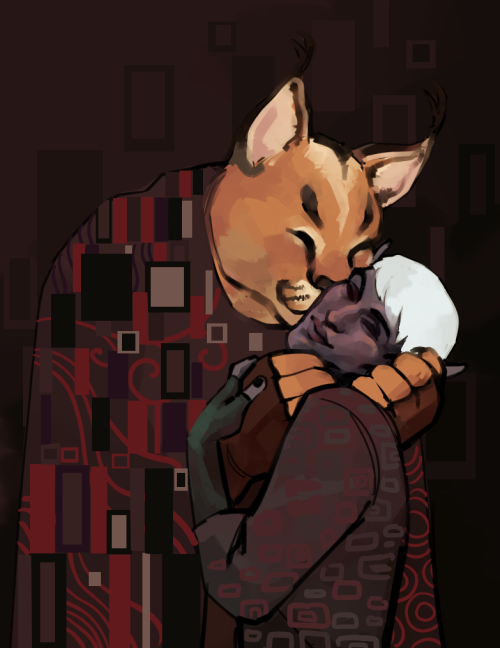 sarcasticasides:sometimes in d&amp;d you get a lil kiss from a big cat person 