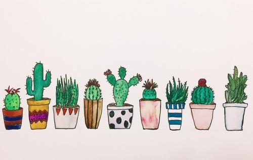 cacti watercolor