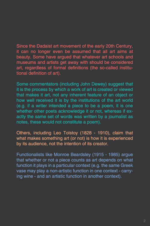 fyp-philosophy:  WHAT IS ART?