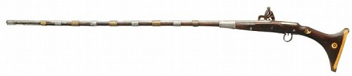 Bone mounted snaphaunce musket originating from North Africa, 19th century.