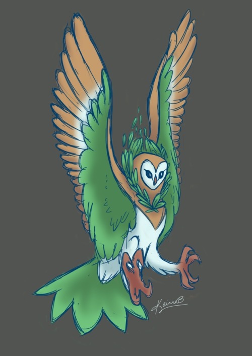 keinneb:I’m hoping that they keep Rowlet rather bird-like for his evolutions, unlike Blaziken.