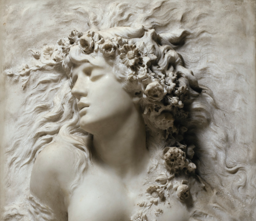 scrittoapenna:artisticinsight:Ophelia, 1880, by Sarah Bernhardt (1844-1923)sculpture