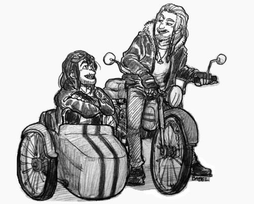 babelstrudel:  this was the first thing that came to mind when I saw dread’s biker au…  