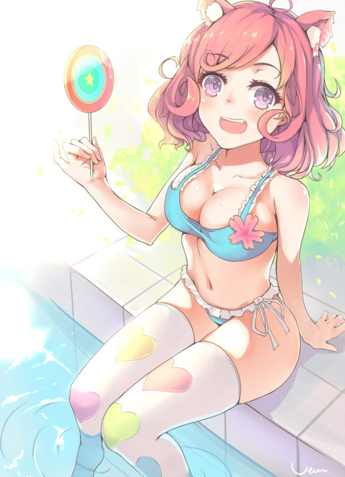 getyournekoshere:  Follow for more cute cat girls <3