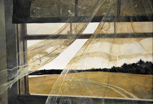 masterpiecesindetail:Wind from the Sea Andrew Wyeth