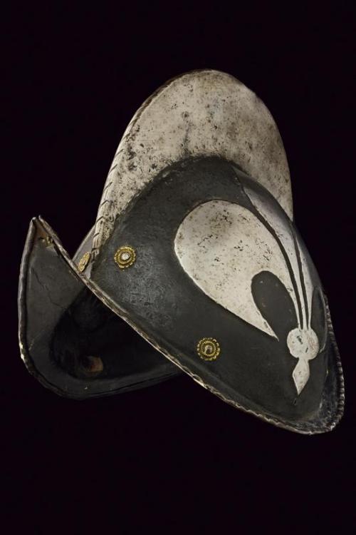 German black and white comb morion, 16th century.from Czerny’s International Auction House