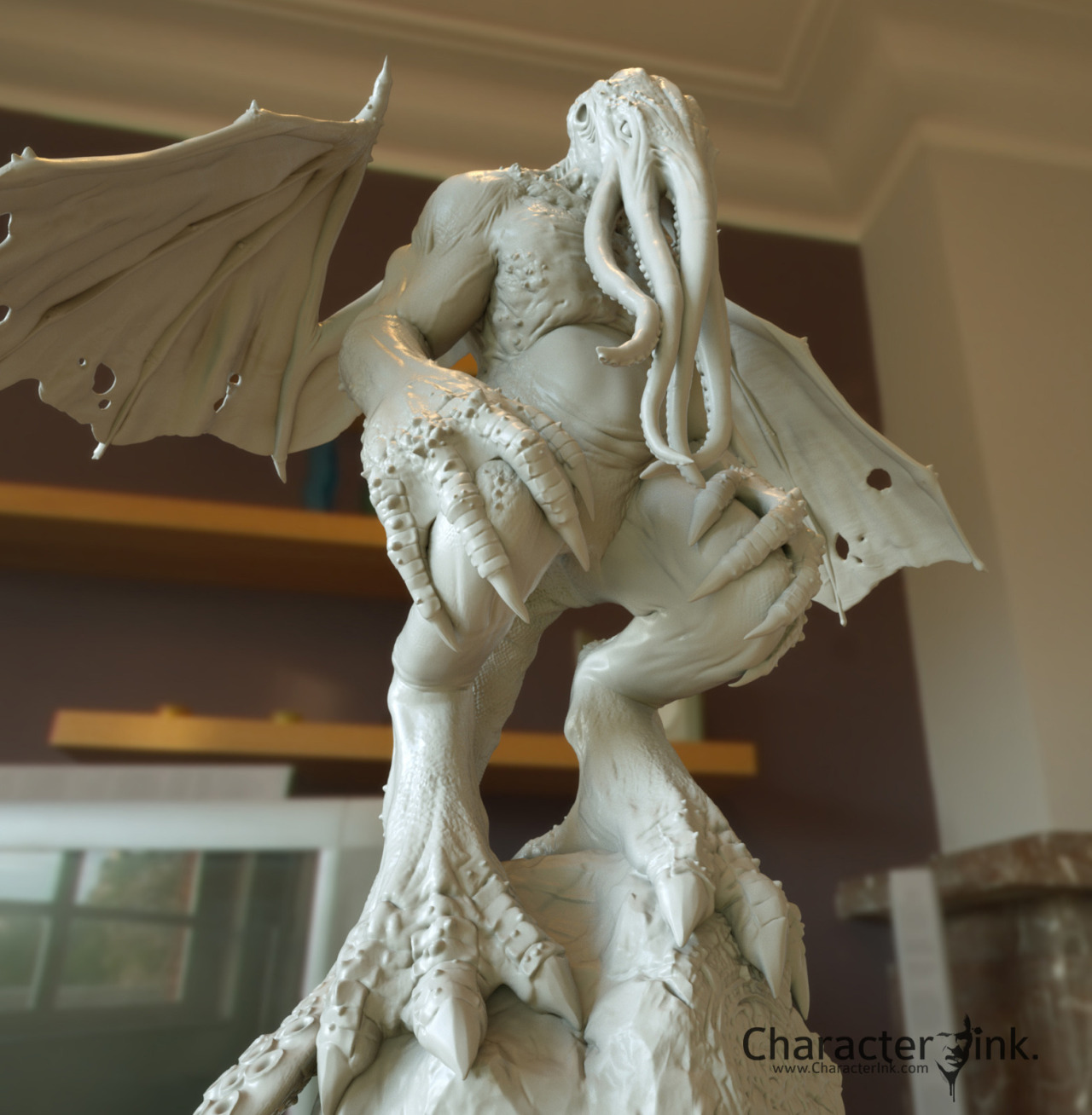 madness-and-gods:  fhtagn-and-tentacles:  CTHULHU by Tom Isaksen  I want 
