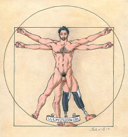 felixdeon: **Vitruvian 6** An original signed drawing available in my Etsy Store. Click HERE.  
