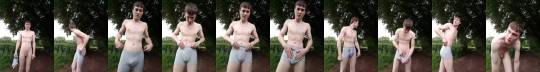 sissybillystasks:  Well done to the people that guessed from the video clue last night!  Look at this totally pathetic faggot. Pissing himself in his new grey boxers. How could this get any worse? Wait for the next video 