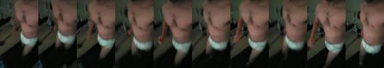 loveablediaperboy:I’ve seen tons of people changing into diapers in gyms but I’m not really into going out in public diapered.  So I decided to workout in just a diaper at home today because… why not 