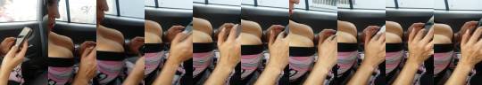 paola38dd:  Mi escote en el taxi… My cleavage in taxi