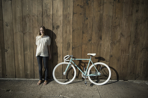 cyclegirls:  zachklein:  Courtney and her Mission bike. I recently led investment in a startup calle