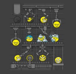 heartlesshippie:  9gag: Smiley Factory 