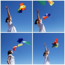 More rainbows. Or: Me throwing tissue paper in the air.