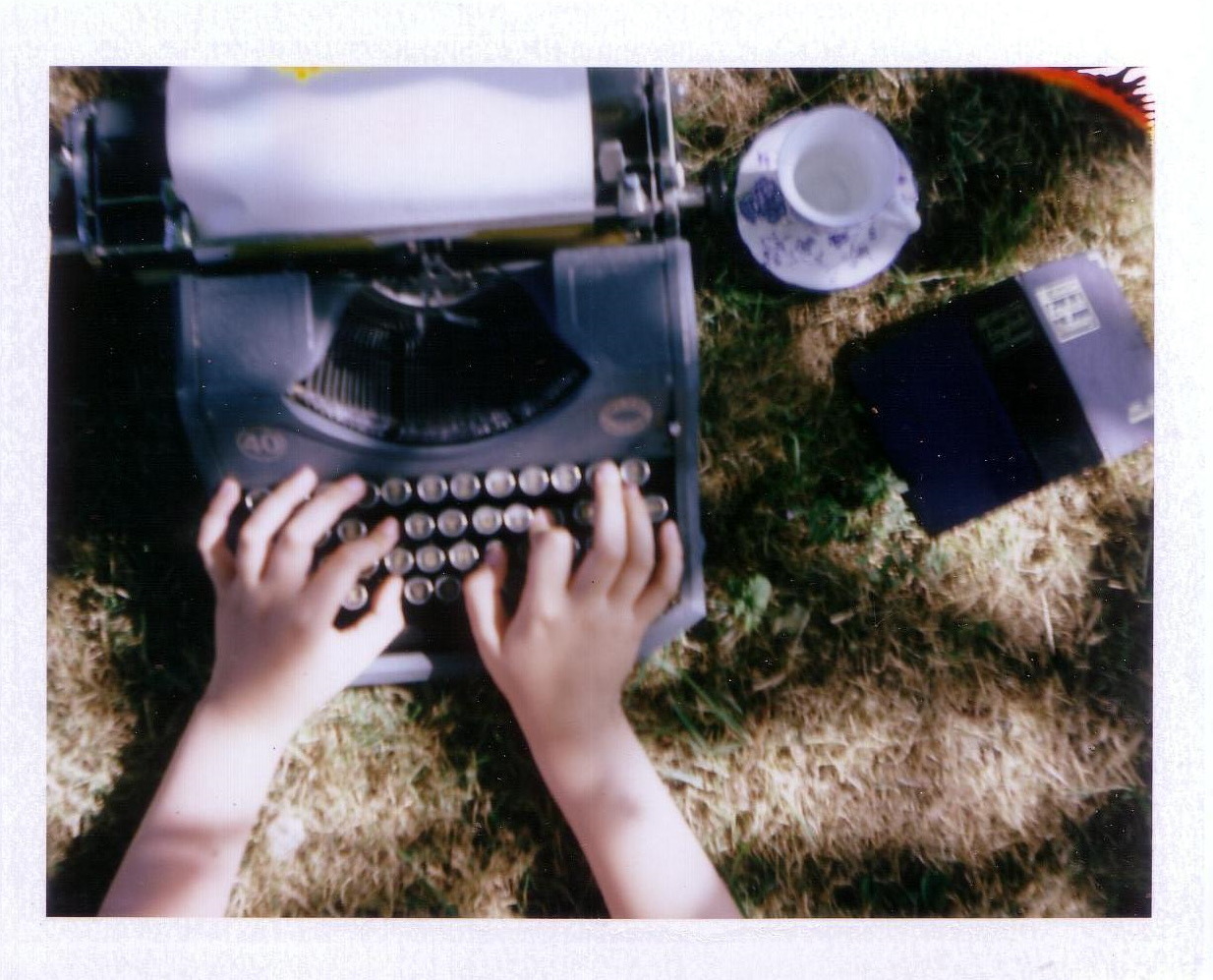 My first polaroid with my Land Camera - helped by my cousin :) I think it came out