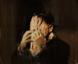 Pie Fight Study 2 by Adrian Ghenie, 2008.