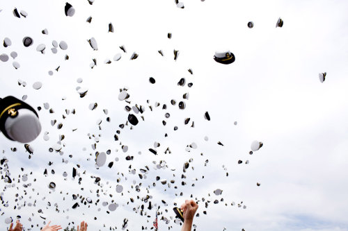 P052209PS-0070 (via The Official White House Photostream)
“ Graduates toss their hats into the air at the end of the United States Naval Academy graduation ceremony May 22, 2009.
”
Photo by Pete Souza