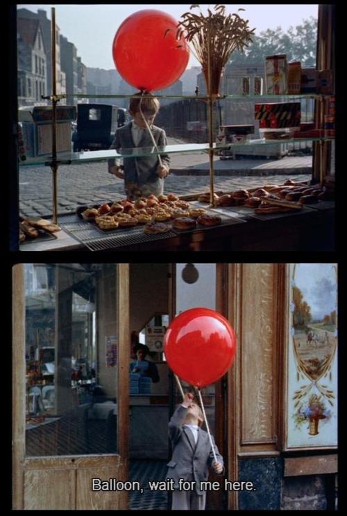 divanjaponais:oldhollywood:Pascal Lamorisse in The Red Balloon, the 1956 fantasy short film directed