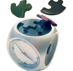jeffisthename:  bjcg: The Puzzle Alarm wakes you up by firing four puzzle pieces up in the air, then it is your mission to get the pieces and put them back in the alarm clock or it won’t turn off until then. i definetly just saw this on a website about