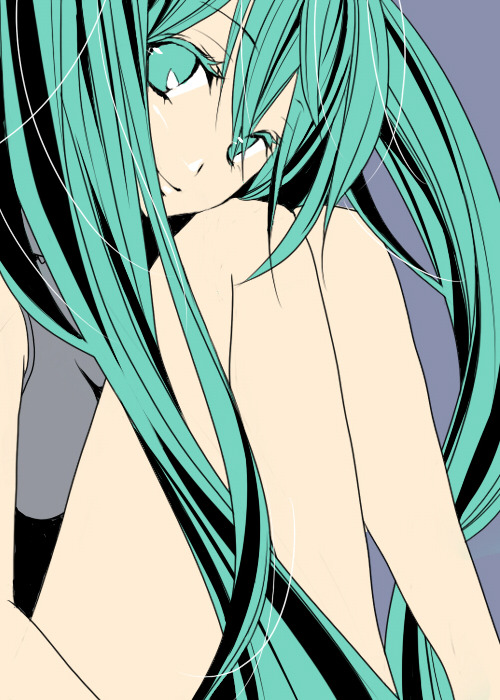 akiller: tsundere: Gelbooru.com - aqua eyes aqua hair ark1118 hatsune miku long hair vocaloid | 5940