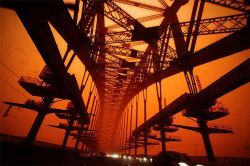Sydney Harbour Bridge During The Recent Dust Storm.