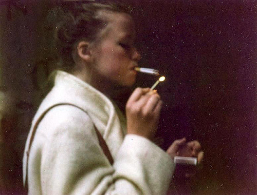 I really want to smoke like a movie star and leave lipstick stains on the cigarette, but they really are disgusting and they kill you so yes. via