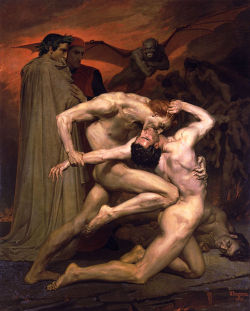 Dante and Virgil in Hell by William Adolphe Bouguereau, circa 1850.