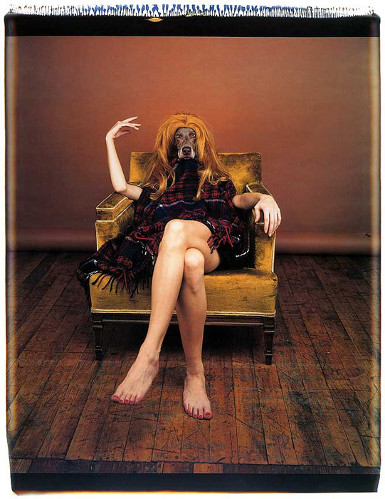 On Set photo by William Wegman, 1994