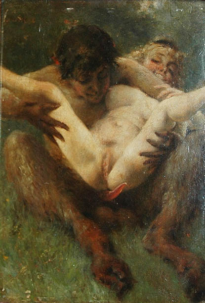 cassyeatscockroaches:  fuckyeahbaphomet:  (Szinyei Merse Pal ~ Faun y Nimfa)  (via janitoroflunacy) 