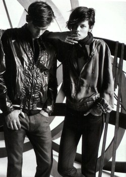 abcandrogyny:  Eddie Klint + Freja Beha Erichsen   (via androgynizeme)