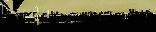 Tokyo: A picture I took, while I was walking across Rainbow bridge. (Taken and edited on iPhone 3GS)