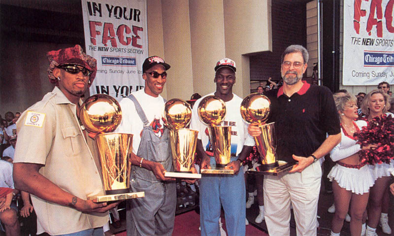 phil&rsquo;s bulls colorway polo &gt; dennis&rsquo; hat + scottie&rsquo;s