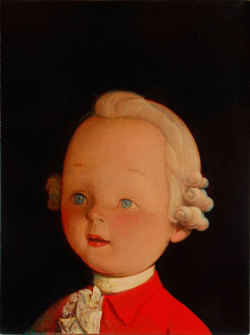 Portrait of Mozart acrylic on canvas by Liu