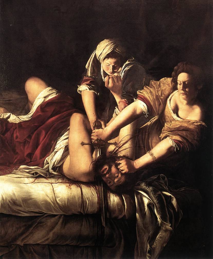 Judith Slaying Holofernes (the Uffizi version) by Artemisia Gentileschi, 1620.