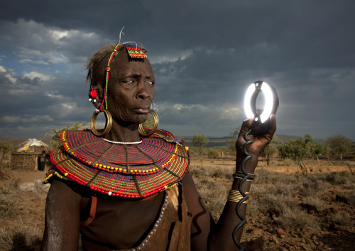Pokhot with flash, Kenya.The Pokhot tribe live in the Baringo and Western Pokot districts of Kenya a