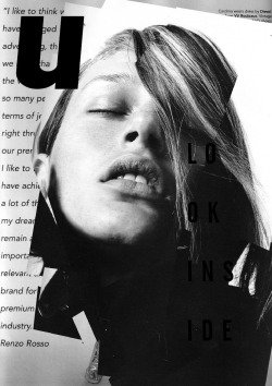 untitled collage by unknown, original material: Bridget Hall by David Sims for i-D July 1999