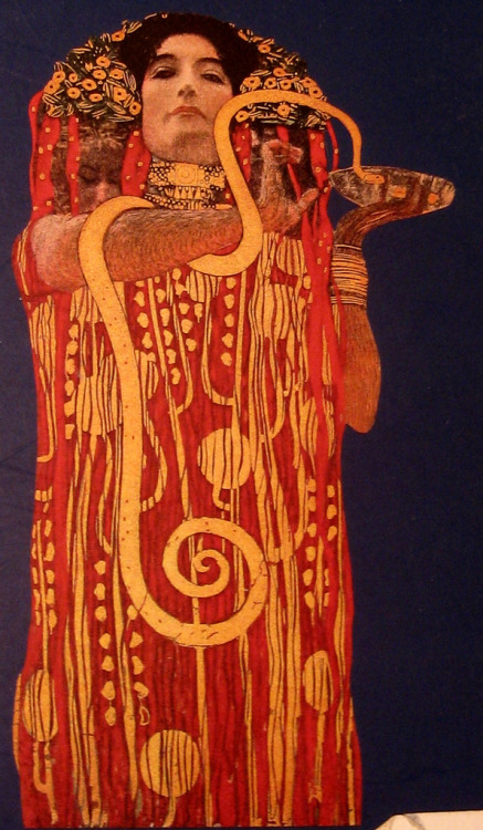 nightmarebrunette:  lacontessa: Hygieia (detail from Medicine), Gustav Klimt, 1907.