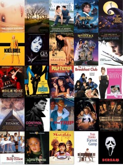 olhosderessaca:  my top 25 favorite movies of all time. 1. the virgin suicides2. big fish3. chasing liberty4. harry potter and the philosopher’s stone5. the nightmare before christmas6. kill bill7. gia8. malèna9. beetle juice10. edward scissorhands11.