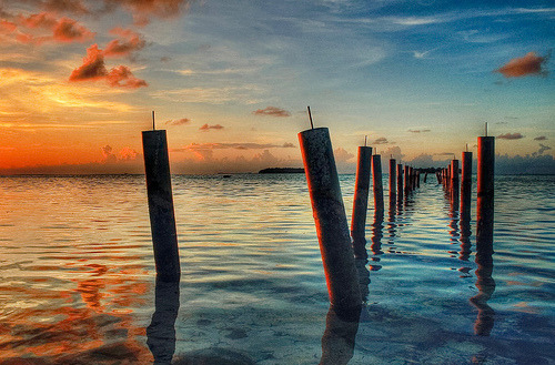 candles (via maapu) What remains of a jetty after the 2004 tsunami.