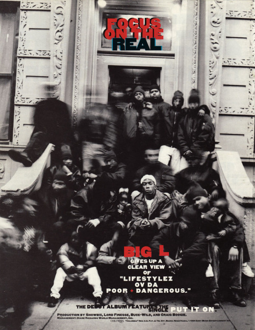 Columbia ad for Big L’s debut album Lifestylez Ov Da Poor & Dangerous.Click to zoom. babylonfalling