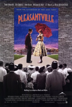 movieoftheday:  Pleasantville, 1998. Starring Tobey Maguire, Reese Witherspoon, Joan Allen, Jeff Daniels, William H. Macy. (Director: Gary Ross)————————————————————————————Plot: What happens when